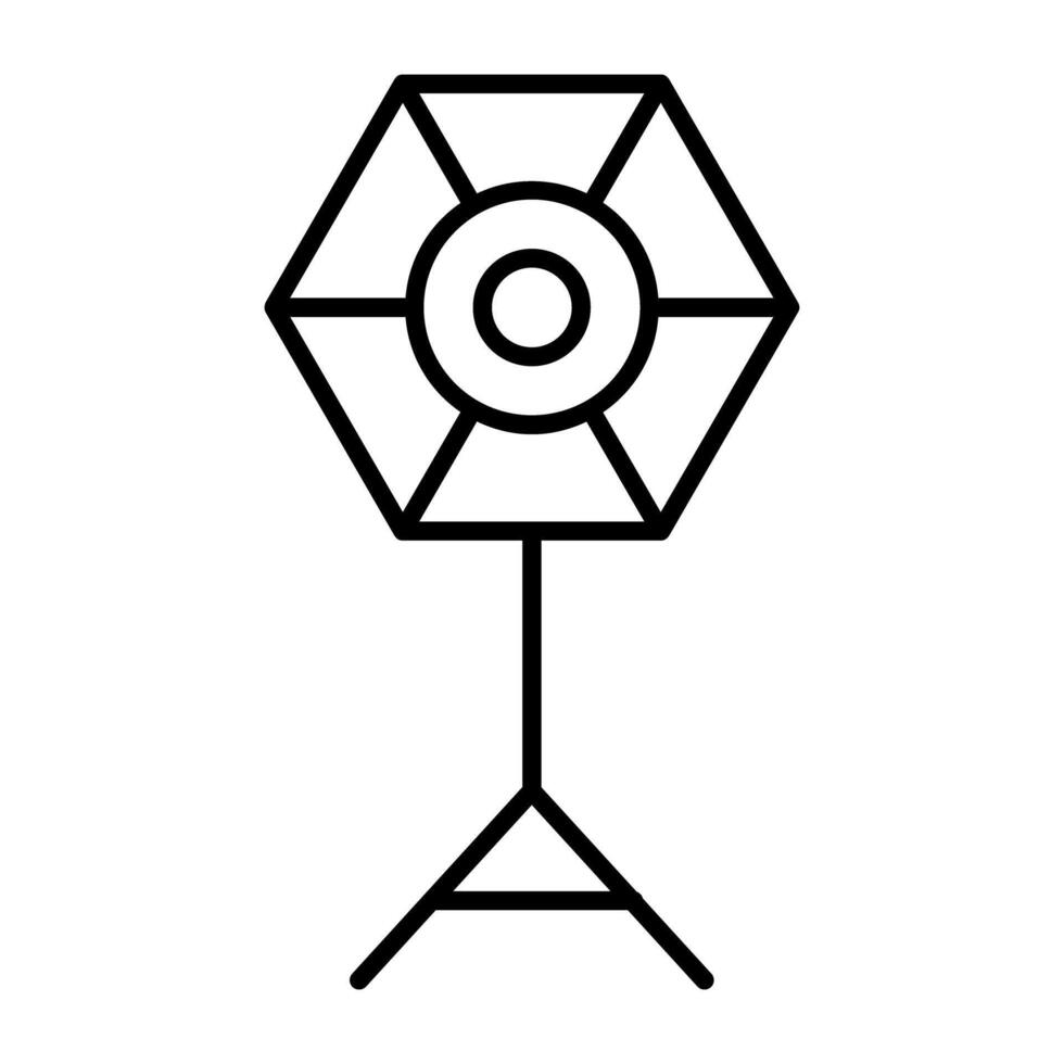 ein linear Design Symbol von Studio Licht vektor