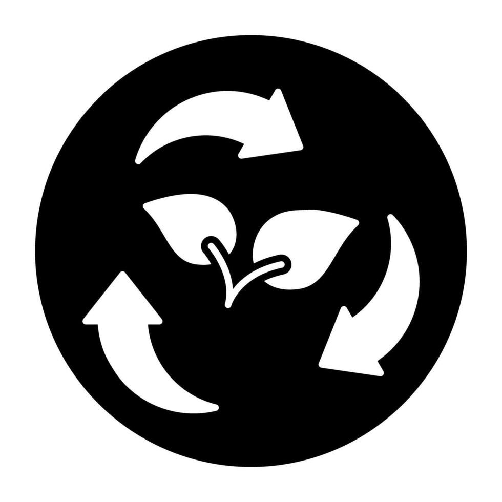 Flugblatt mit Pfeile bezeichnet Konzept von Öko Recycling vektor