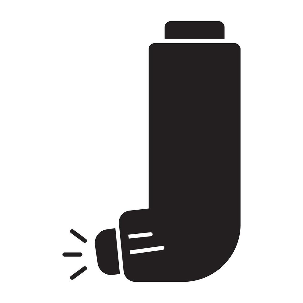 en perfekt design ikon av astma pump vektor