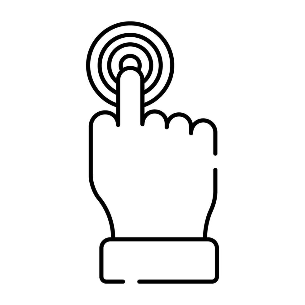 ein perfekt Design Symbol von Finger Zapfhahn vektor