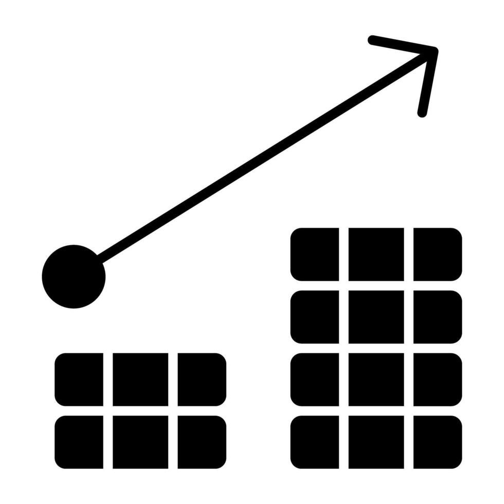 modern design ikon av finansiell tillväxt Diagram vektor