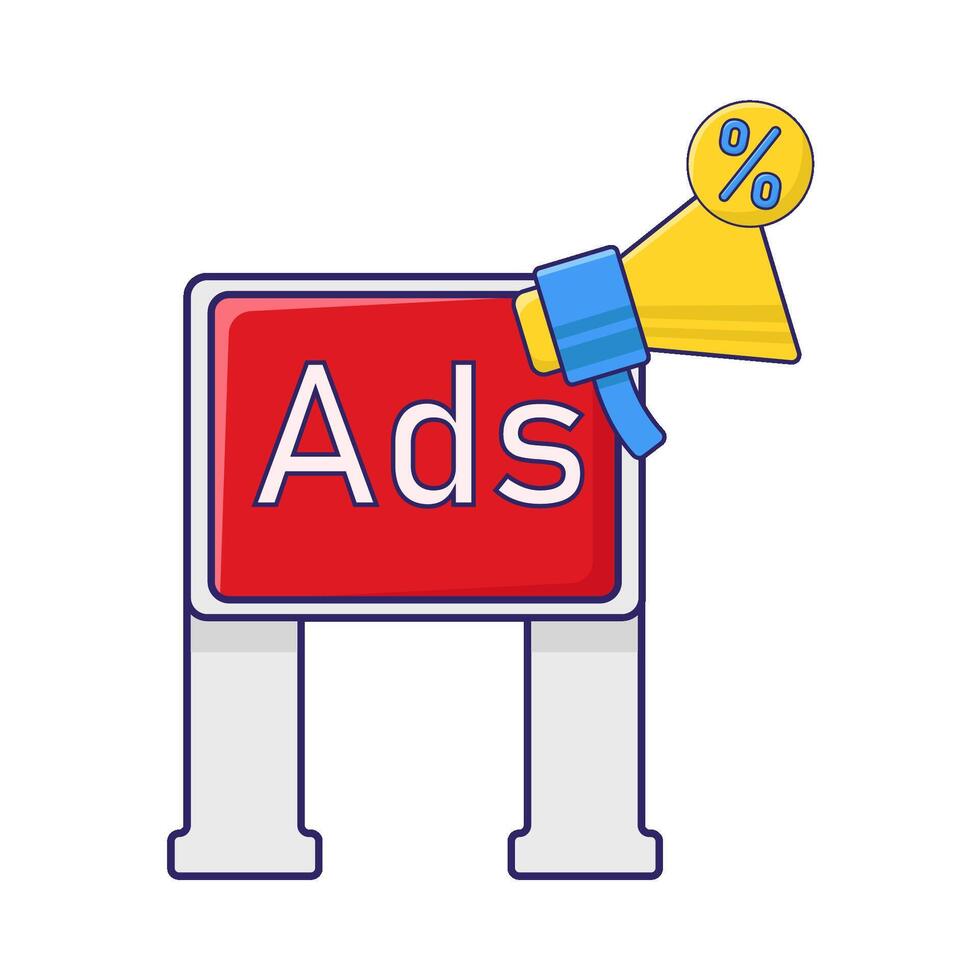 illustration av reklam anslagstavla vektor