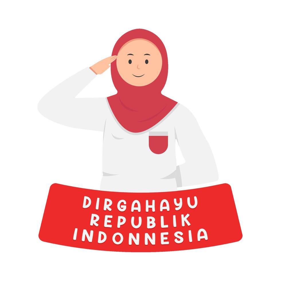 illustration av dirgahayu republik indonesien vektor