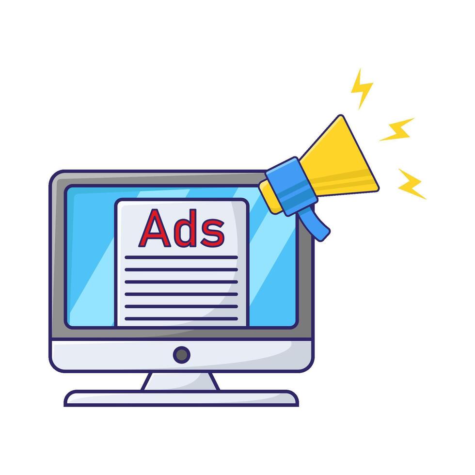 Illustration von online Werbung vektor
