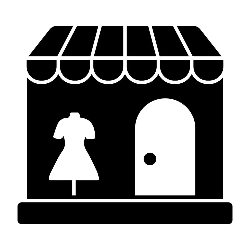 en unik design ikon av boutique vektor