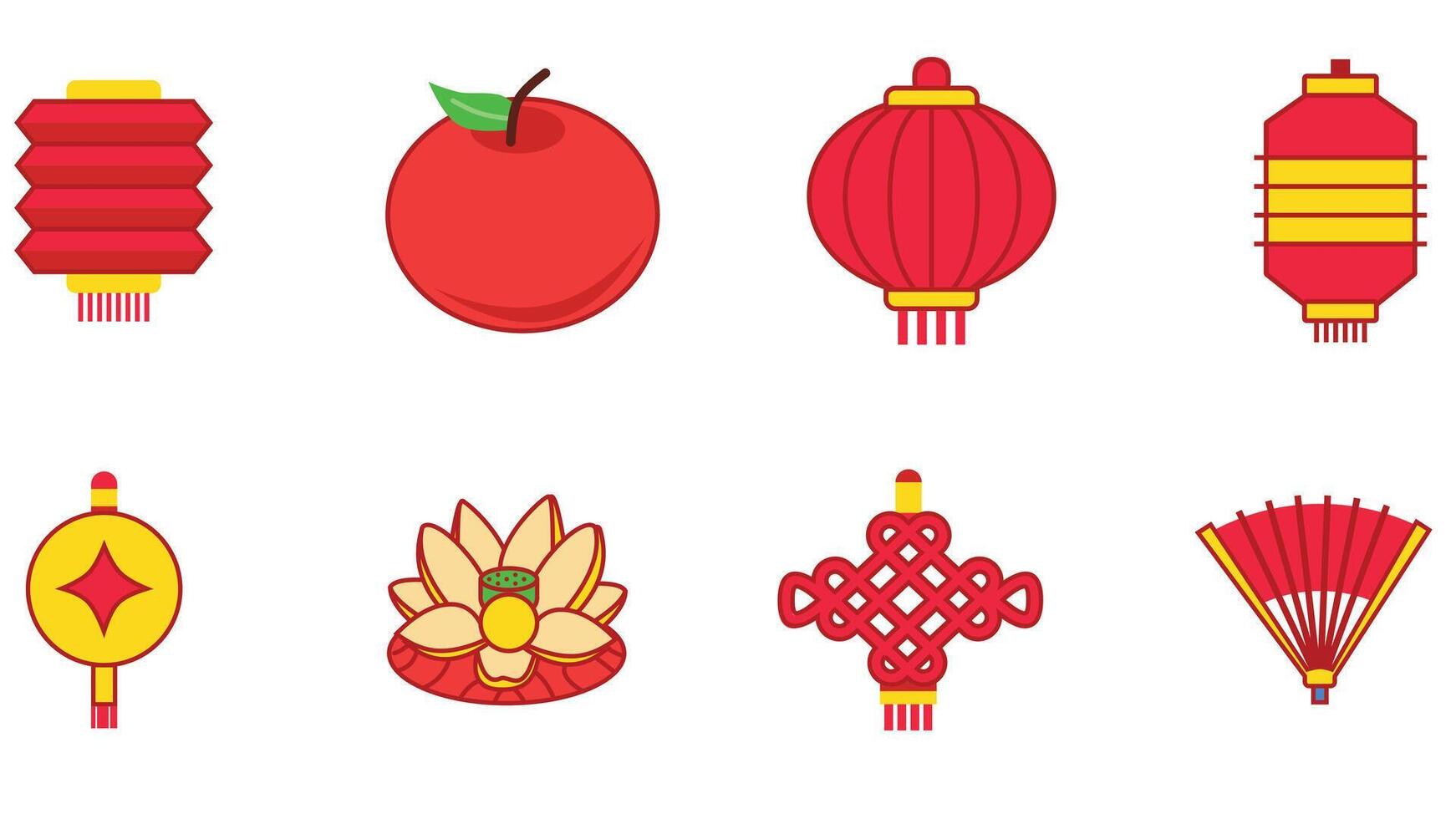 Chinesisch dekorativ Elemente Vektor Illustration