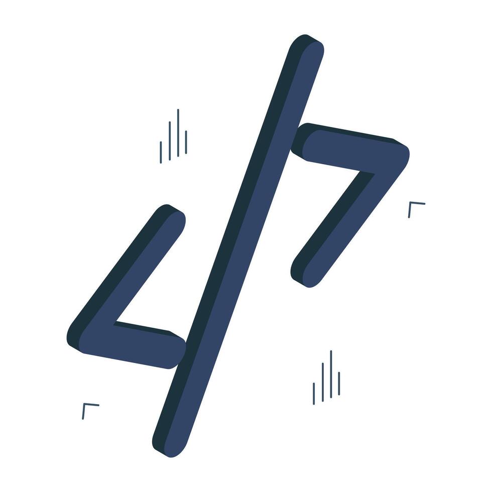 einzigartig Design Symbol von Codierung vektor