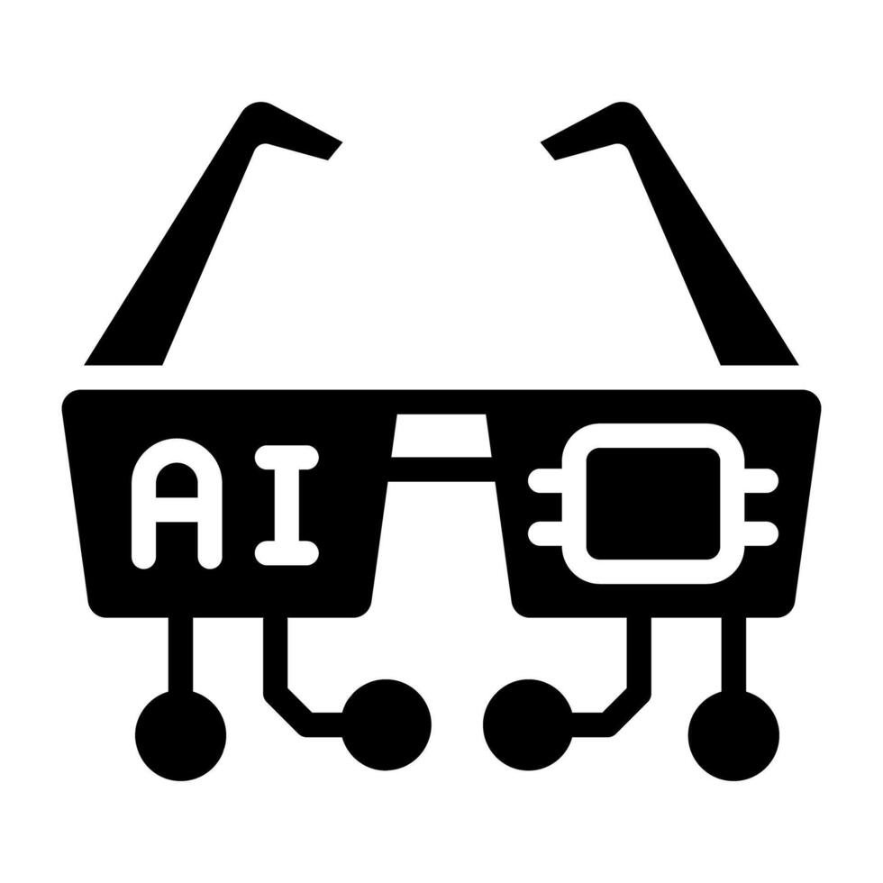 kreativ Design Symbol von ai Brille isoliert auf Weiß Hintergrund vektor