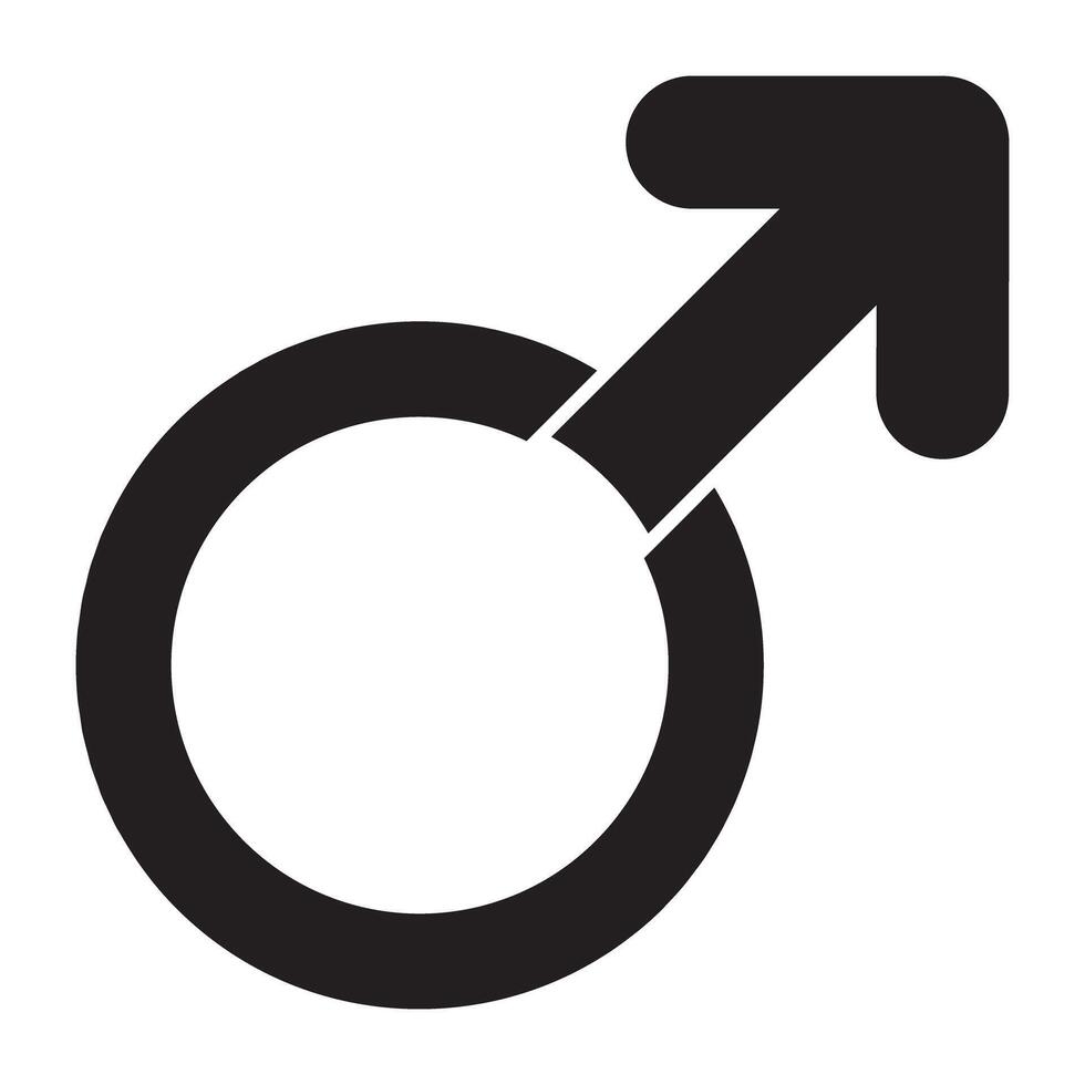 ein einzigartig Design Symbol von männlich Geschlecht vektor