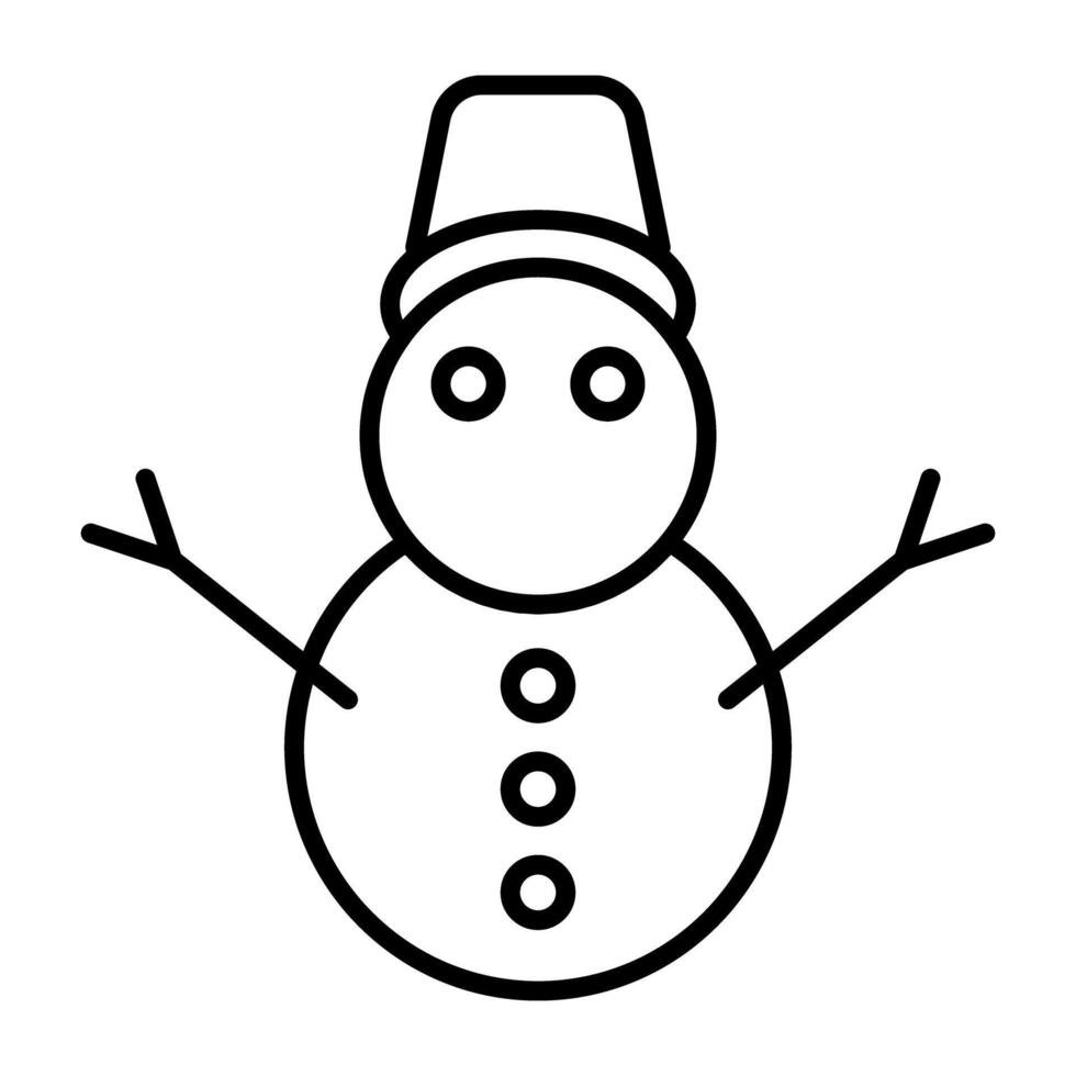 en unik design ikon av snögubbe vektor