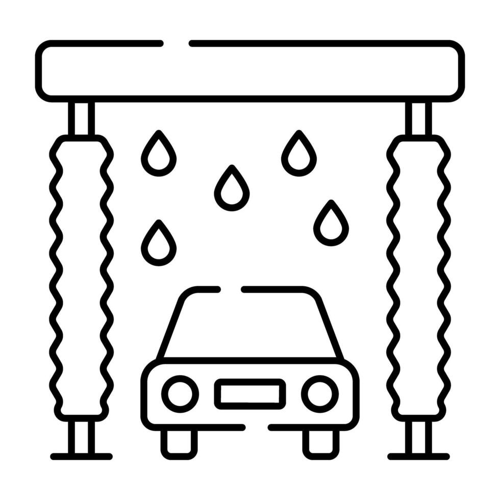 ein linear Design Symbol von Auto Waschen vektor