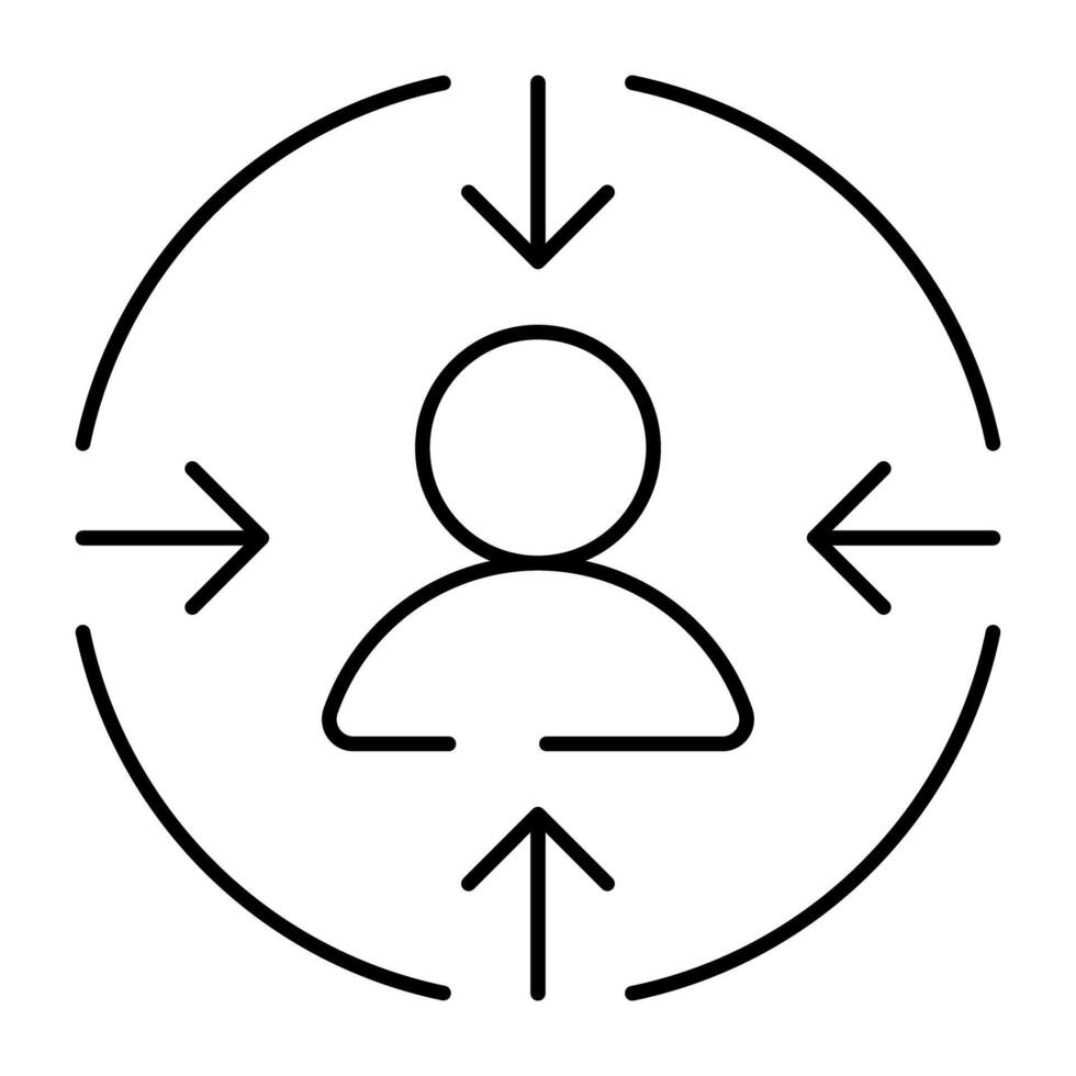 ein kreativ Design Symbol von Benutzer Ziel vektor