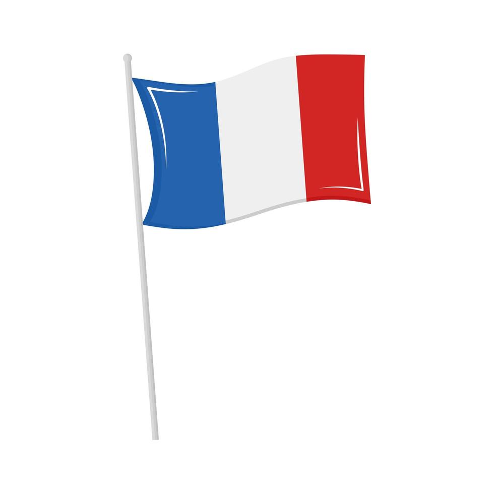 französische Flaggensymbol vektor