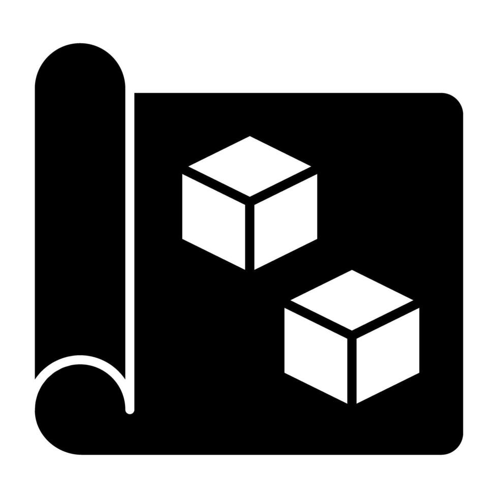 modern design ikon av 3d kuber vektor