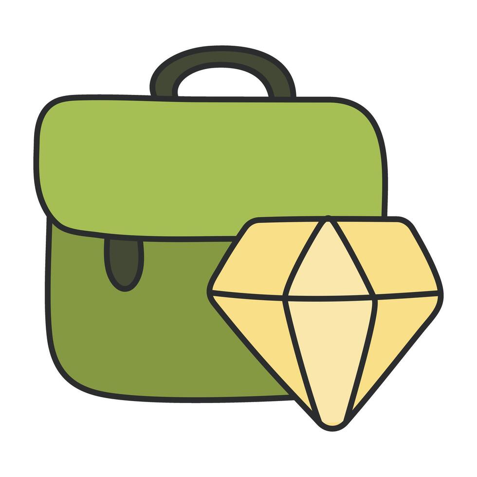 ein Icon-Design von Business-Tasche, Aktenkoffer-Vektor vektor