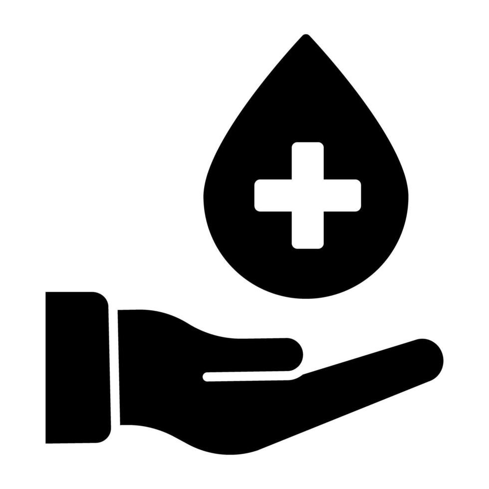 blod donation ikon, redigerbar vektor