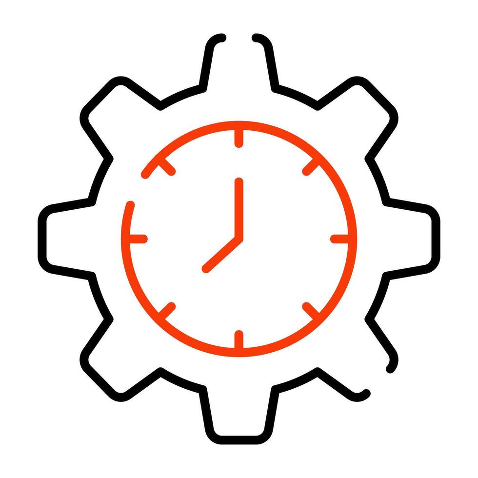 Uhr Innerhalb Gang, Symbol von Zeit Verwaltung vektor