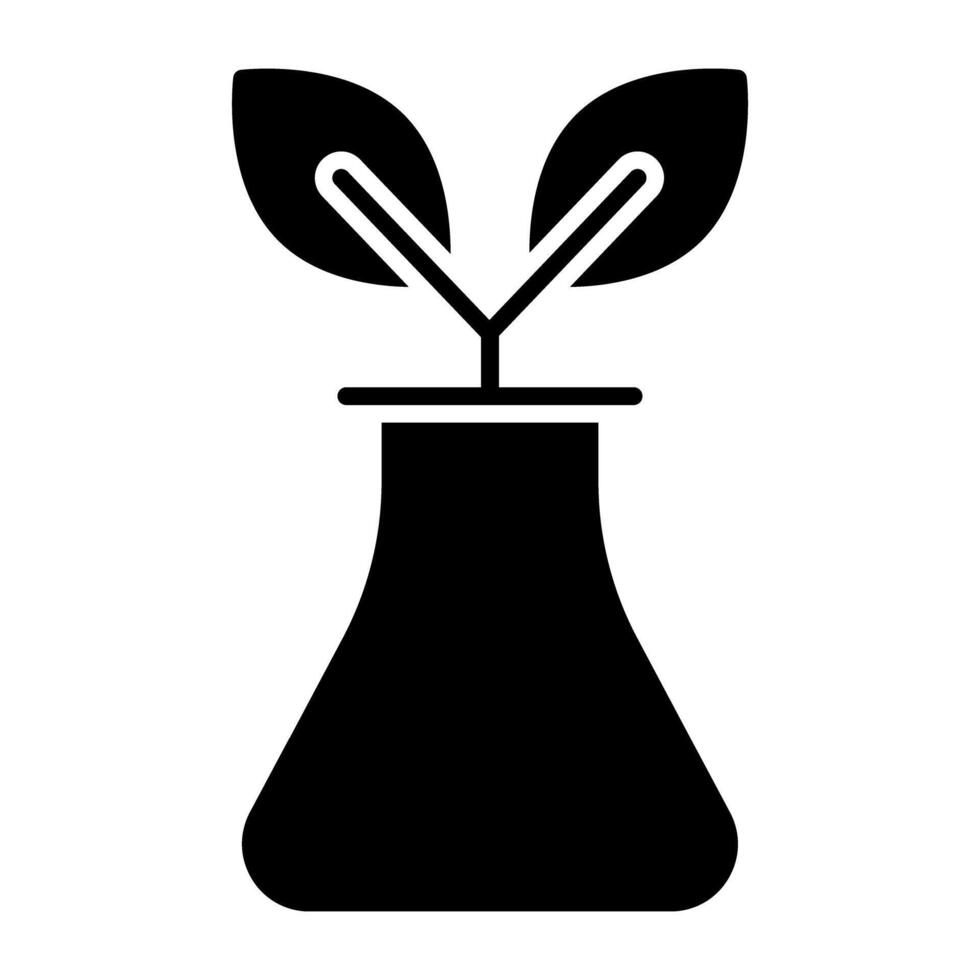 ein editierbar Design Symbol von Pflanze Flasche vektor