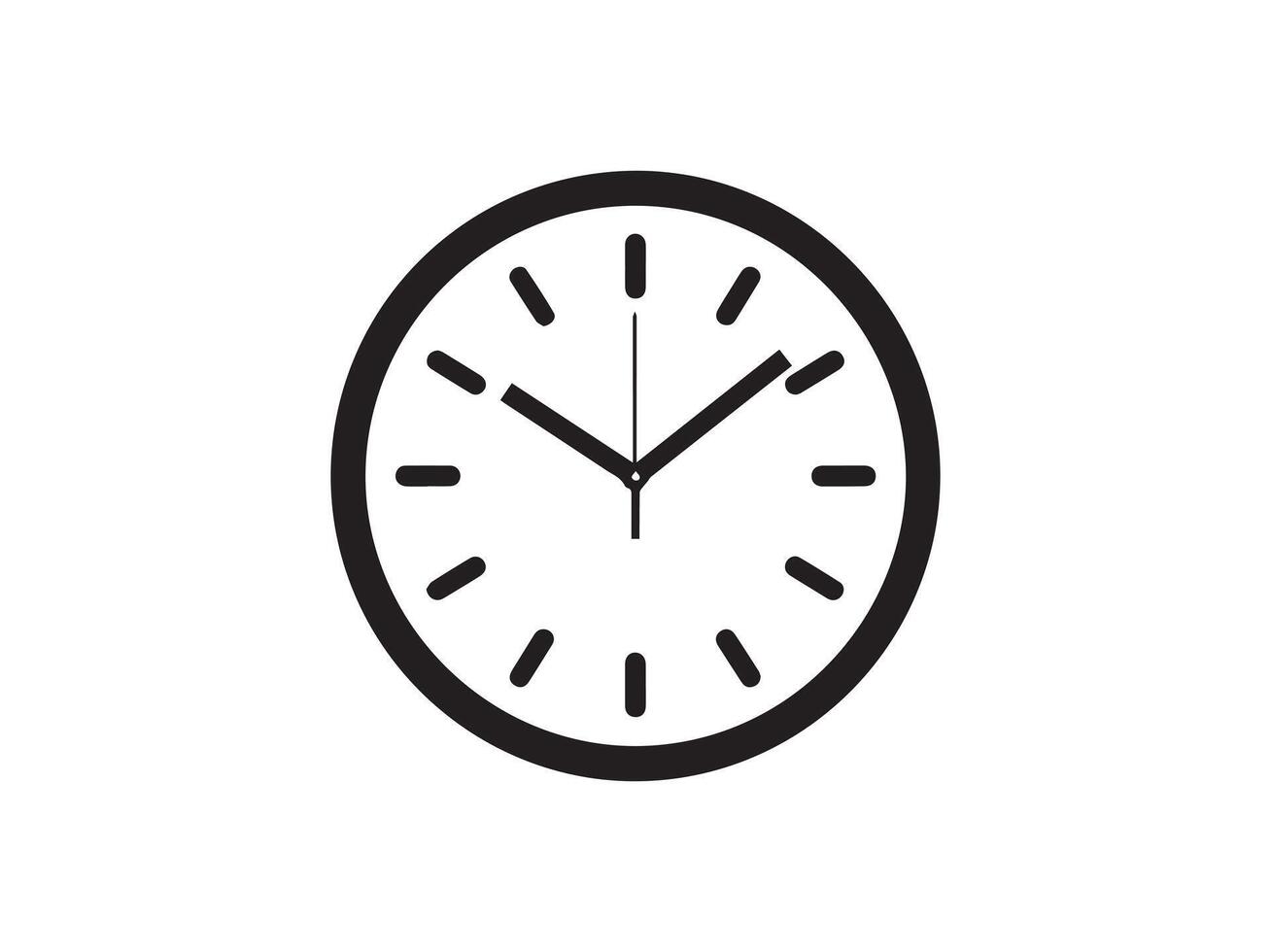 Uhr Symbol isoliert auf Weiß Hintergrund. Zeit Symbol. Vektor Illustration.