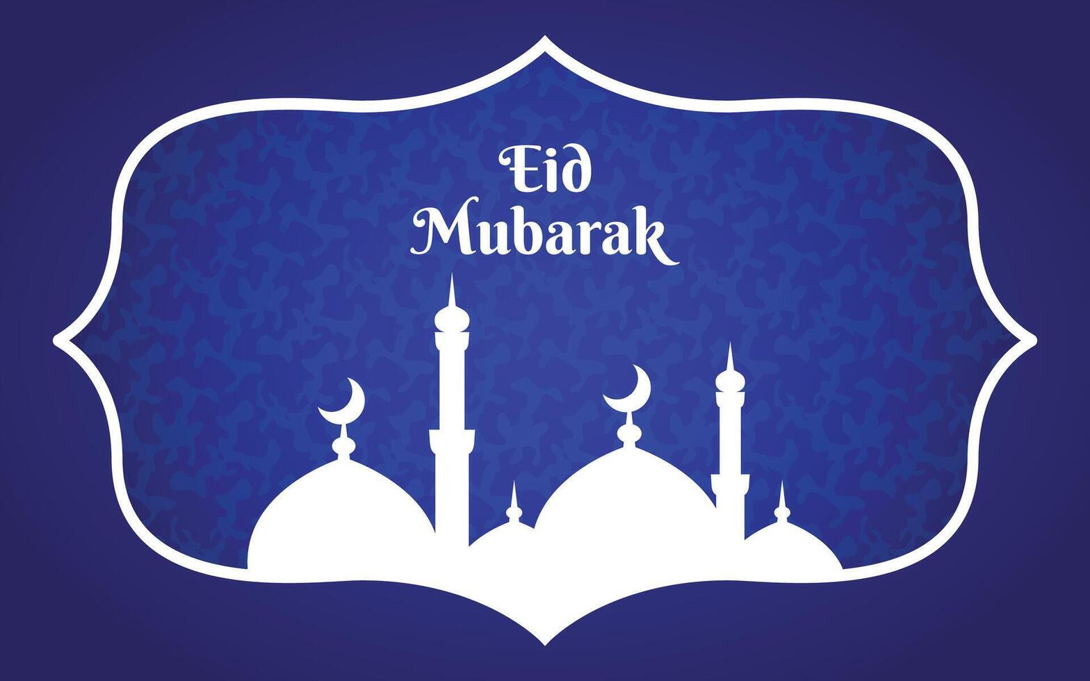 minimalistisch eid al fitr Vorlage Banner Blau Farbe mit Moschee Element, Ramadan Mubarak Vektor Design