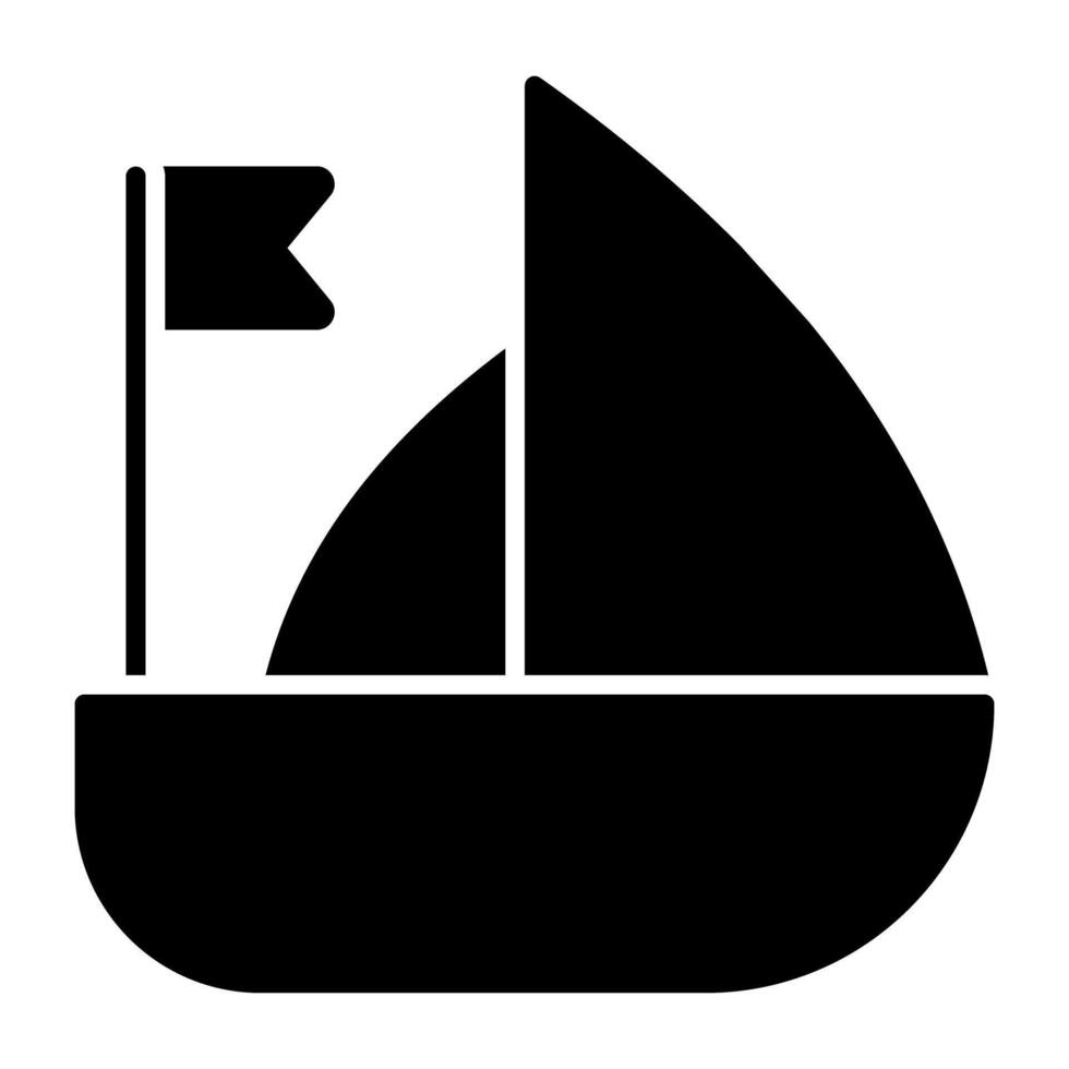 ein modern Design Symbol von Schiff vektor