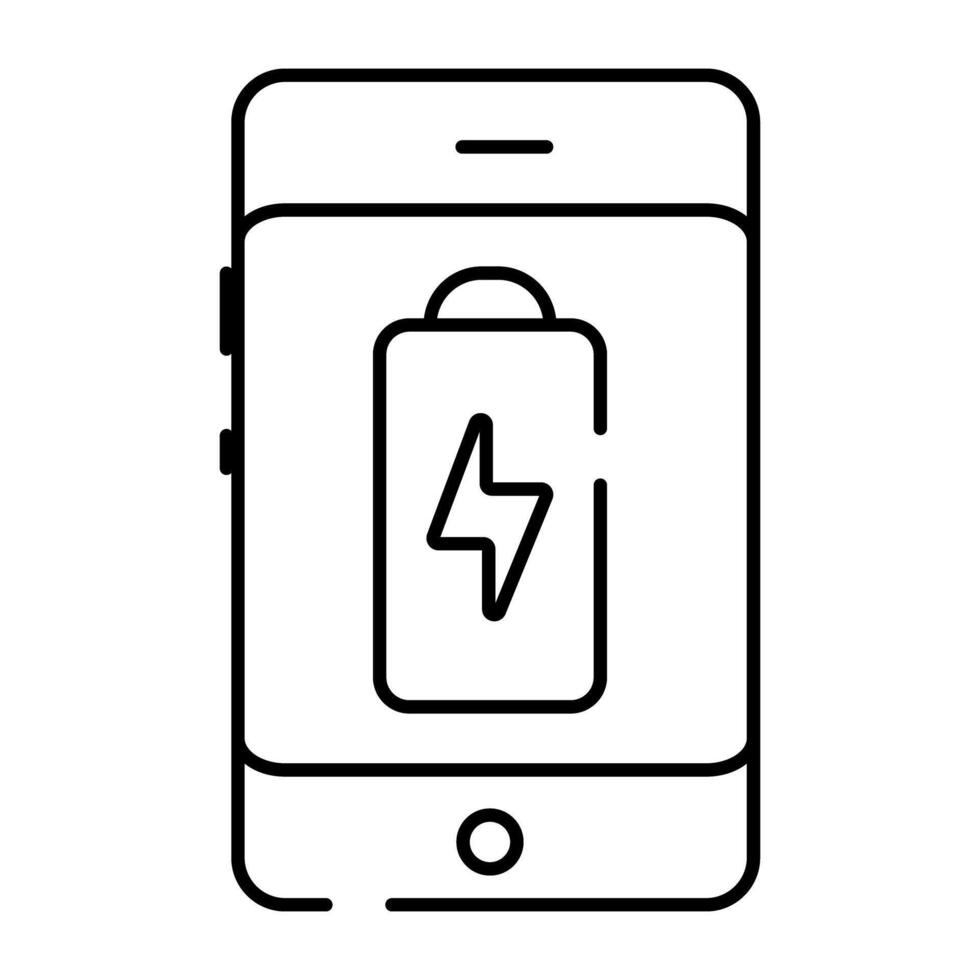 ett redigerbar design ikon av mobil batteri laddning vektor