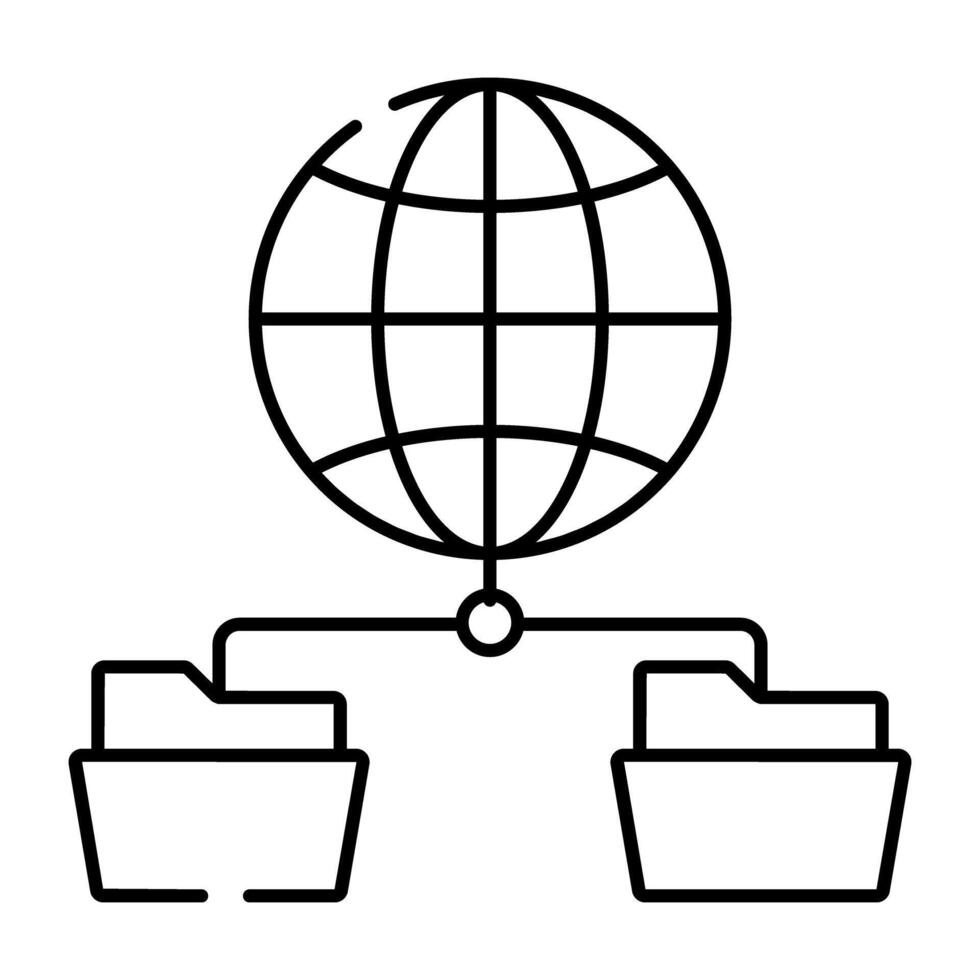 ein perfekt Design Symbol von global Ordner vektor