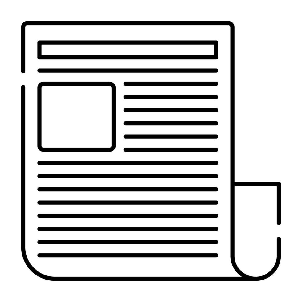 ein linear Design Symbol von Newsletter vektor