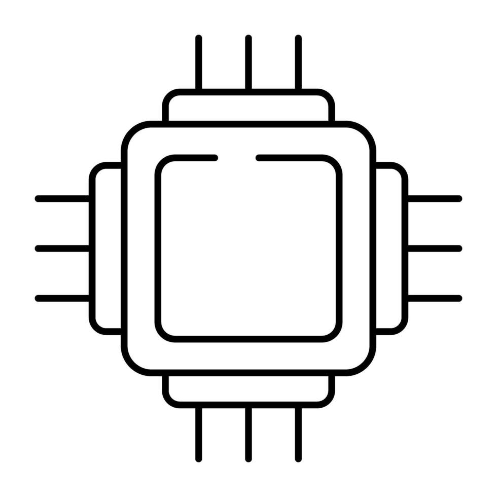 ein editierbar Design Symbol von Mikroprozessor vektor