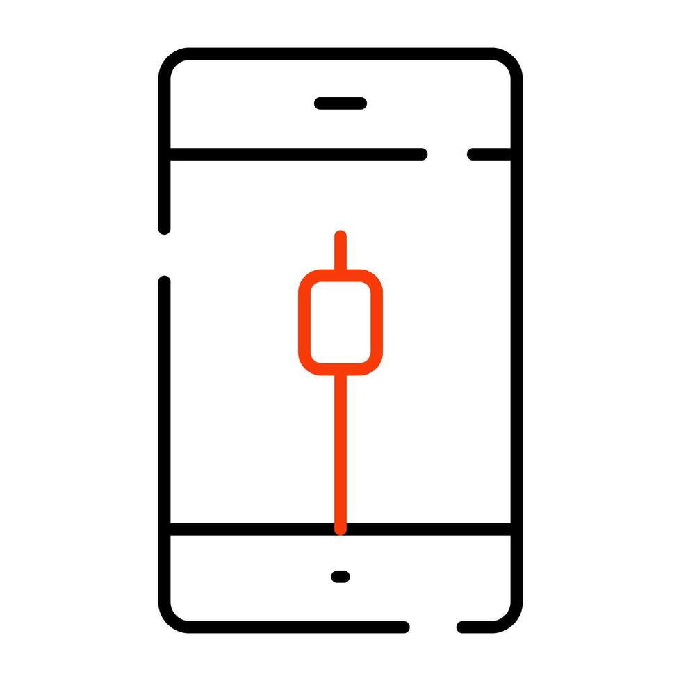 en unik design ikon av mobil telefon vektor