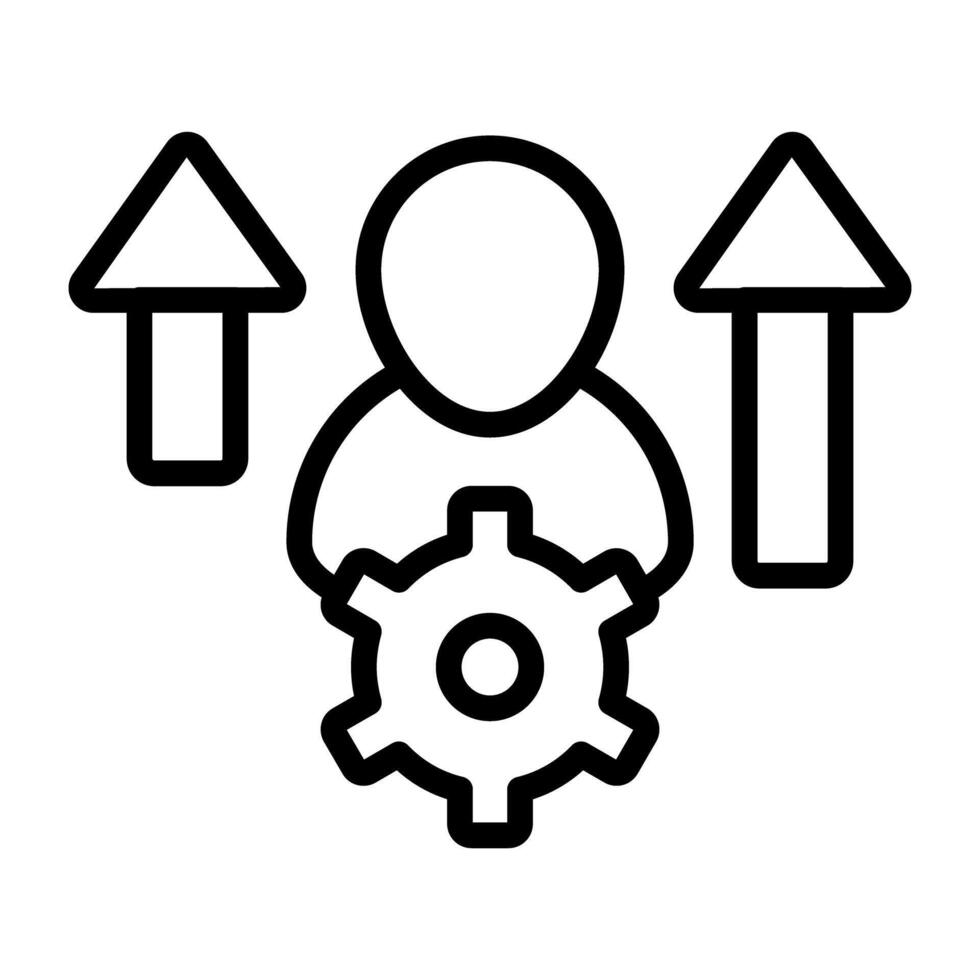 Benutzerbild mit Ausrüstung zeigen Konzept von Mitarbeiter Rahmen Symbol vektor
