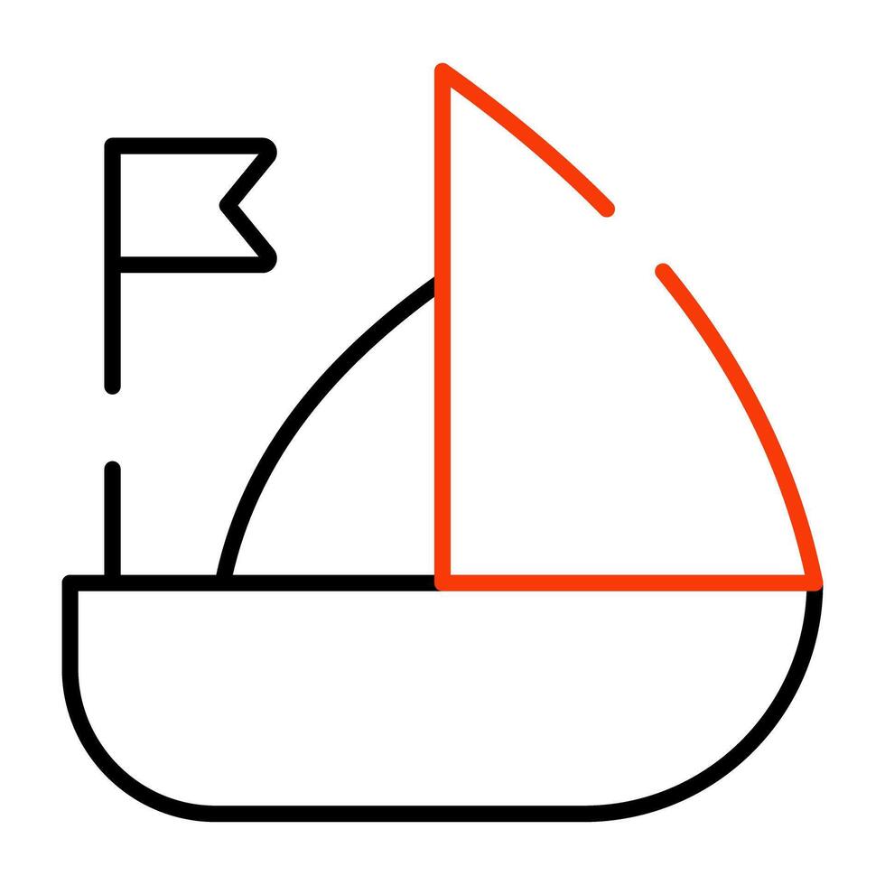 ein modern Design Symbol von Schiff vektor