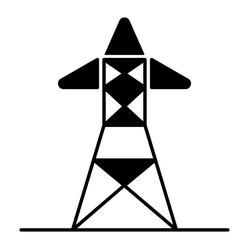editierbar Design Symbol von elektrisch Pole vektor