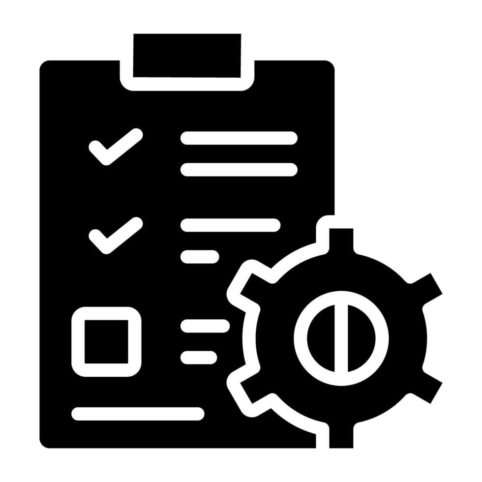 Checkliste mit Gang, Symbol von aufführen Verwaltung vektor