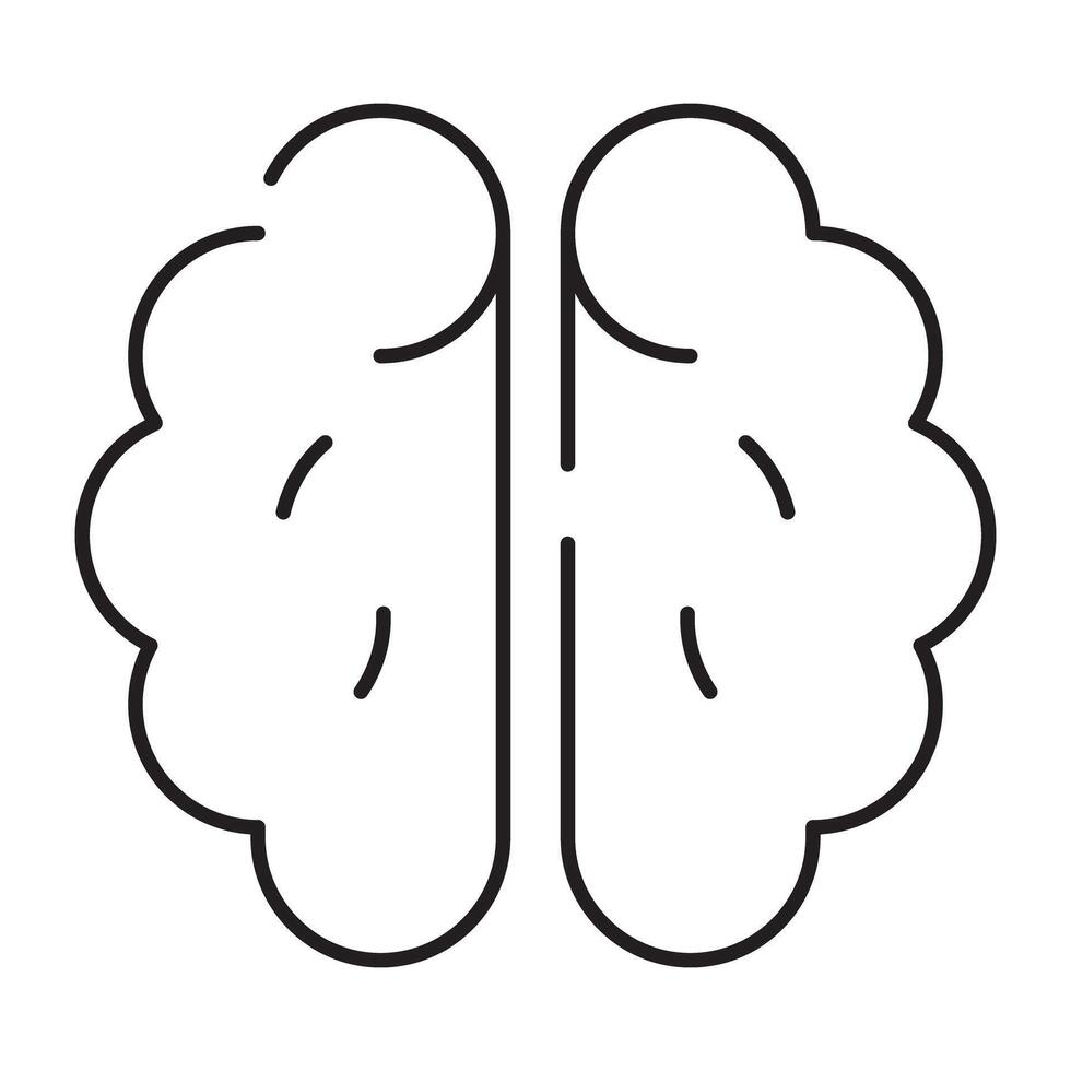 ein editierbar Design Symbol von Gehirn vektor