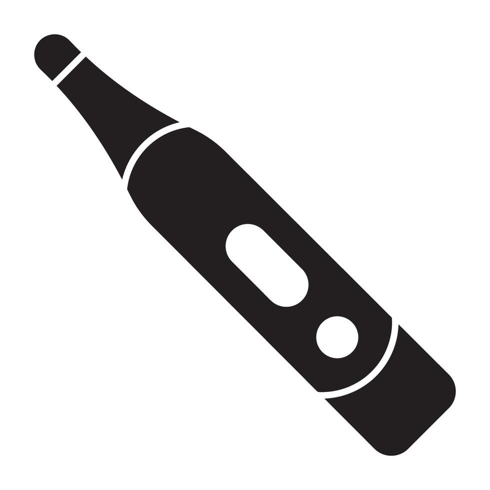 ein Temperatur Spur Symbol, solide Design von Digital Thermometer vektor