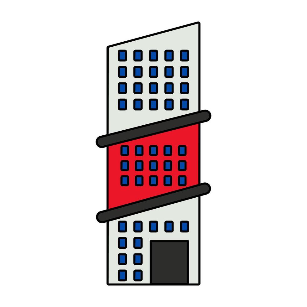 ein einzigartig Design Symbol von Stadt die Architektur vektor