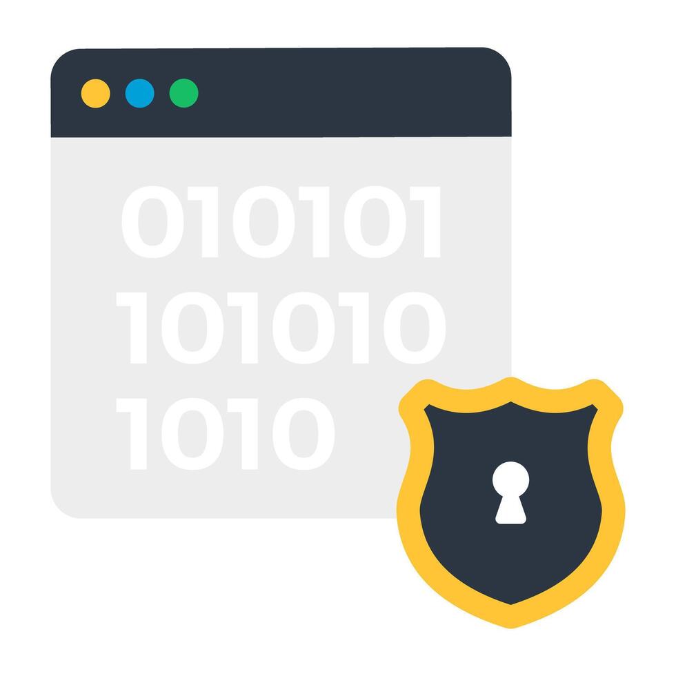 ett ikon design av webb säkerhet, hemsida med låst skydda vektor