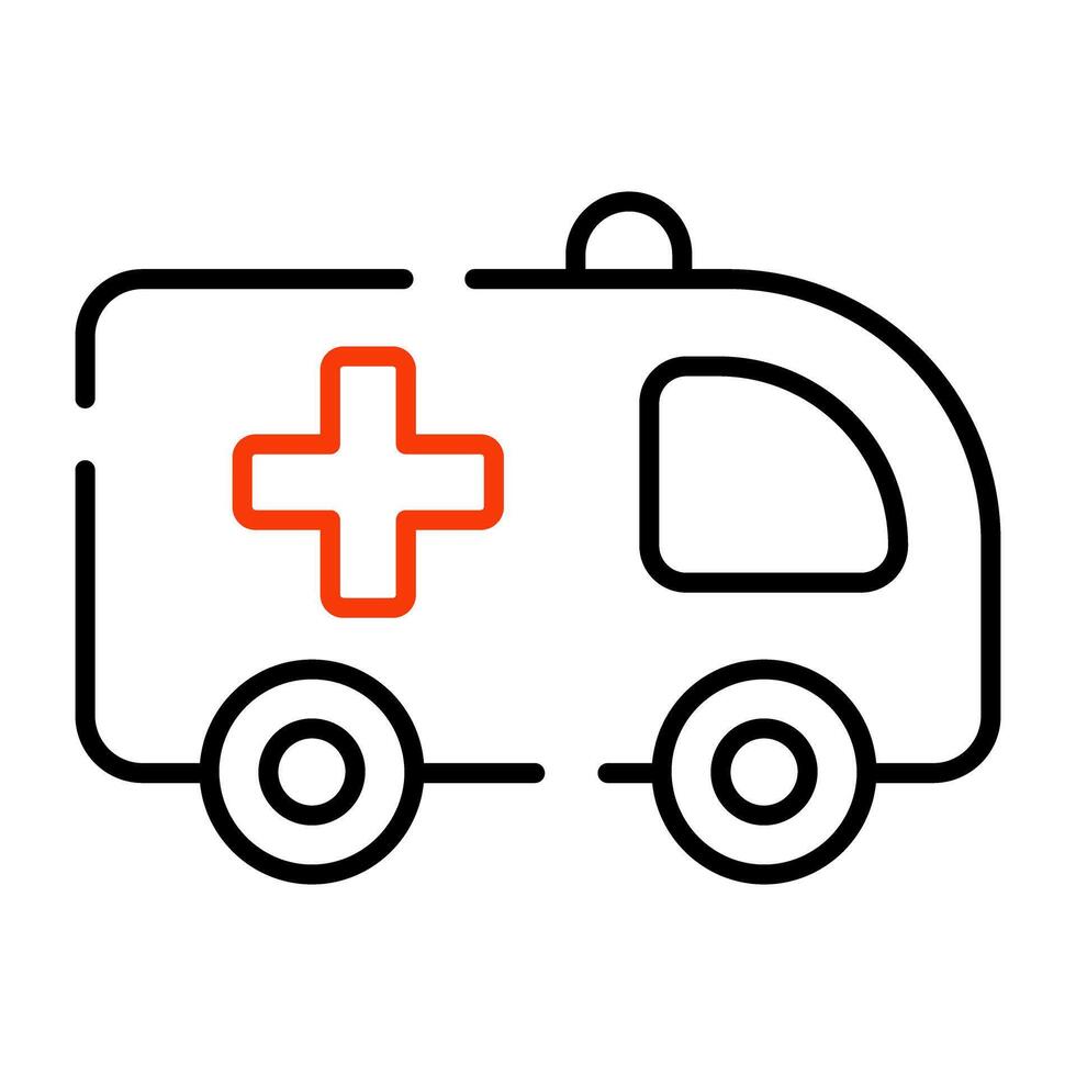 medizinisch Transport Symbol, solide Design von Krankenwagen vektor