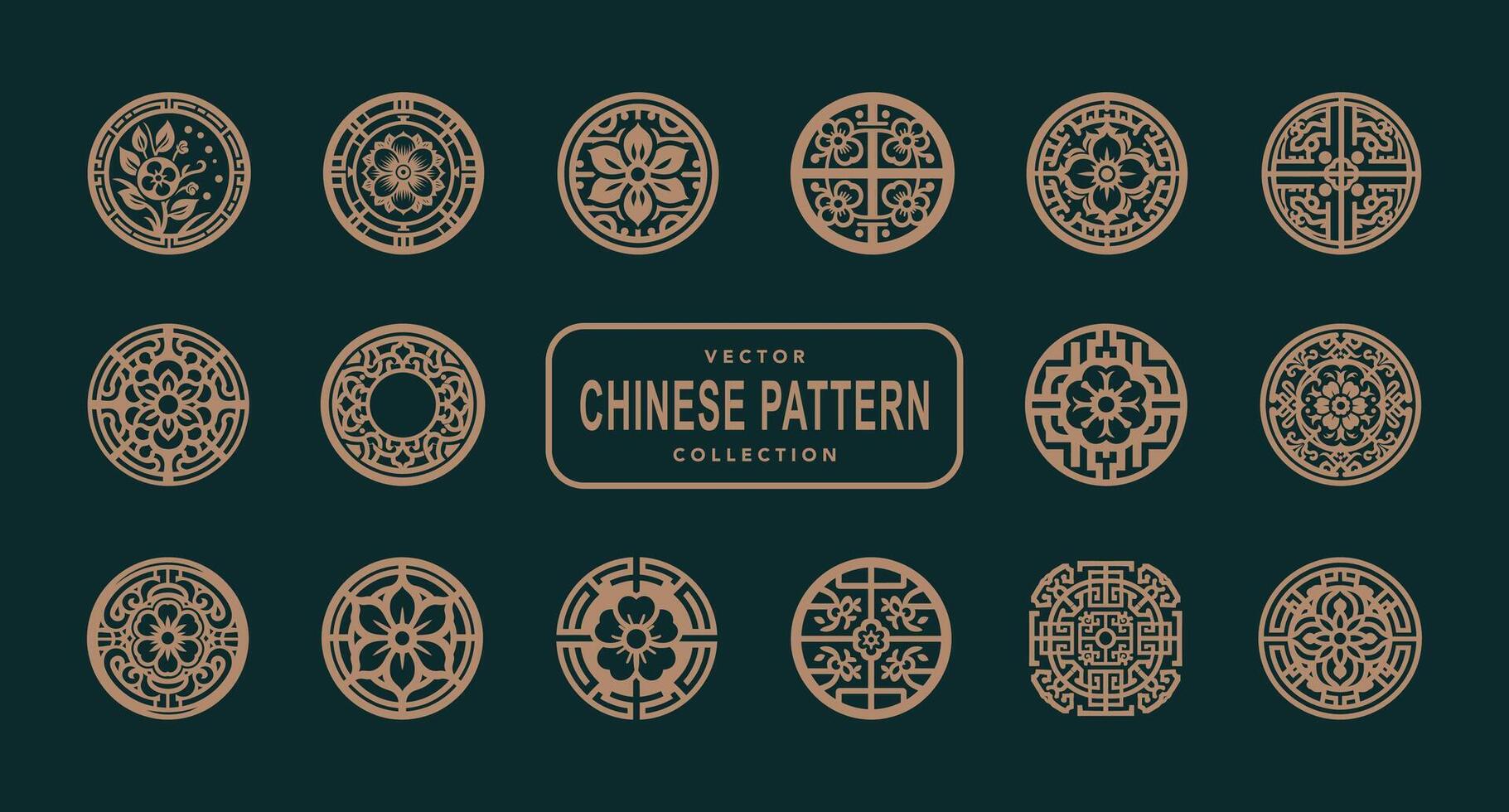 asiatisch Chinesisch traditionell Muster Klassizismus vektor