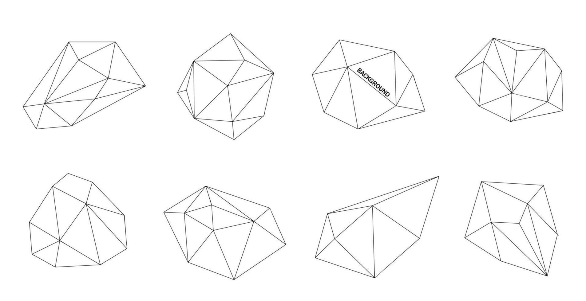 hipster trendig geometrisk former. abstrakt polygonal bakgrund. kristall tycka om geometrisk siffror. vektor