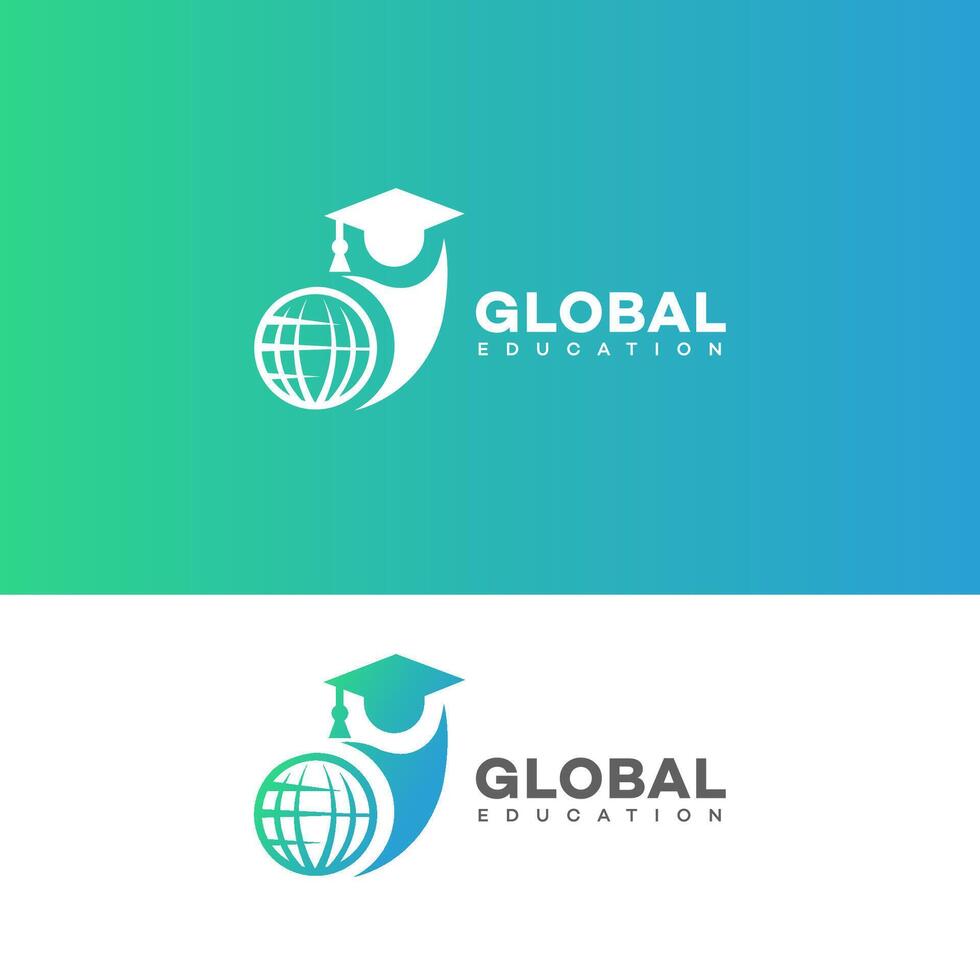 global Bildung Logo Symbol Marke Identität Zeichen Symbol Vorlage vektor