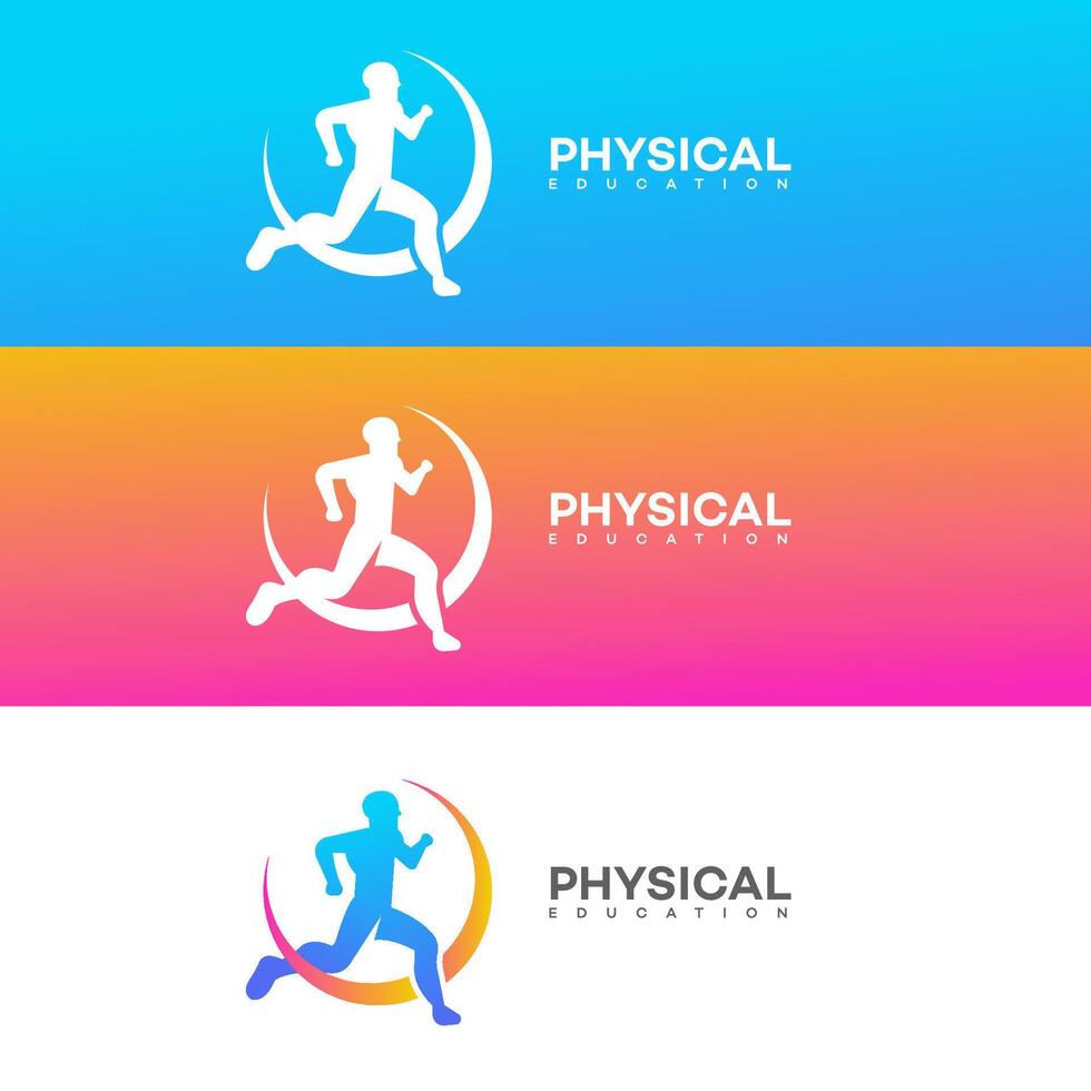fysisk utbildning logotyp ikon varumärke identitet tecken symbol mall vektor
