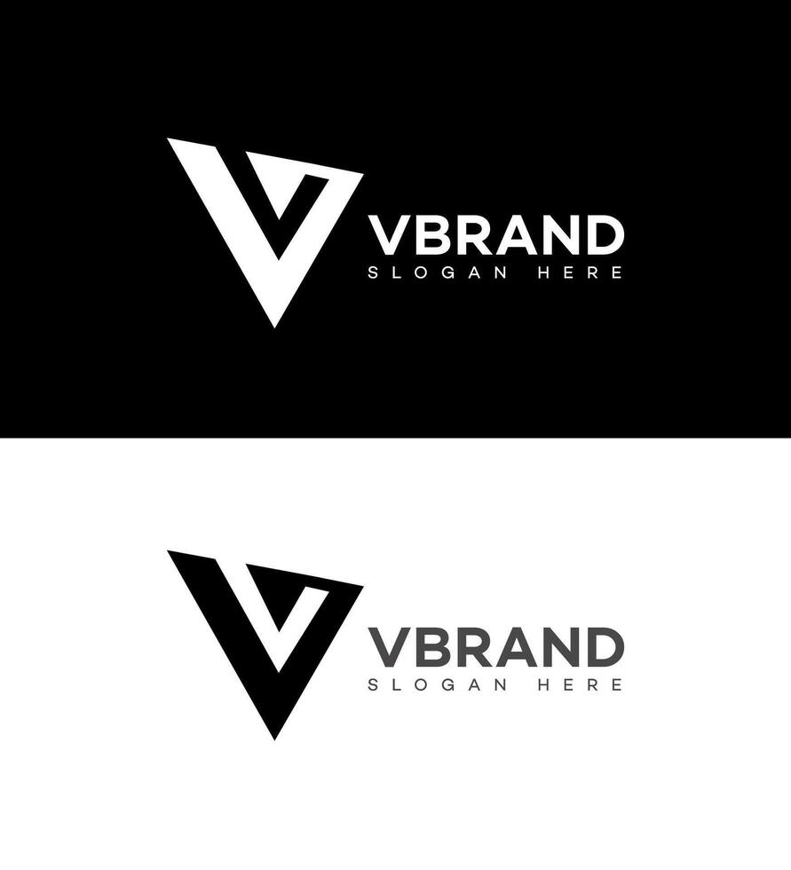 v Brief Logo Symbol Marke Identität Zeichen Symbol Vorlage vektor