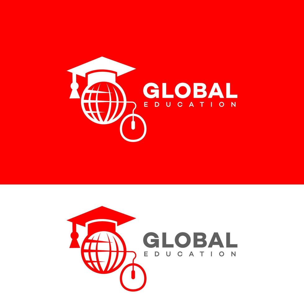 global utbildning logotyp ikon varumärke identitet tecken symbol mall vektor