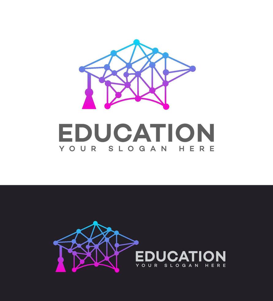 utbildning keps logotyp vektor