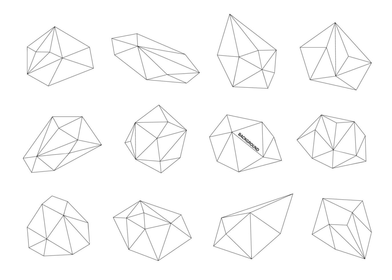 hipster trendig geometrisk former. abstrakt polygonal bakgrund. kristall tycka om geometrisk siffror. vektor