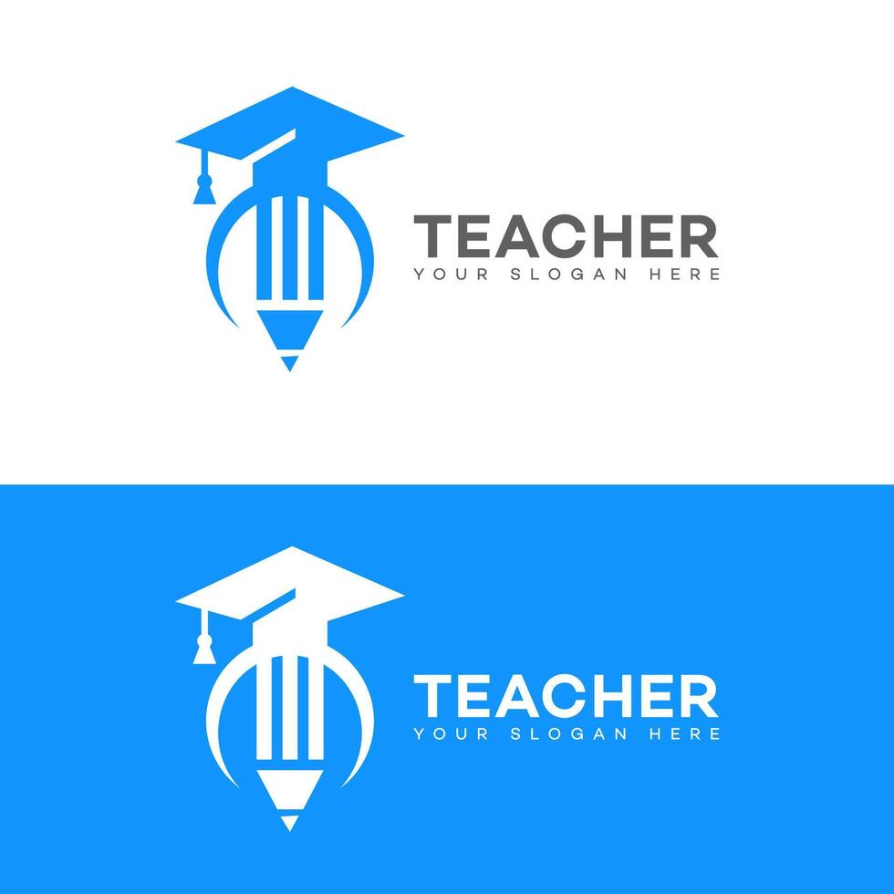 lärare logotyp ikon varumärke identitet tecken symbol mall vektor