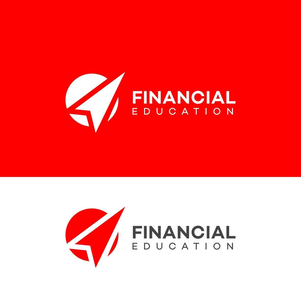 finansiell utbildning logotyp ikon varumärke identitet tecken symbol mall vektor