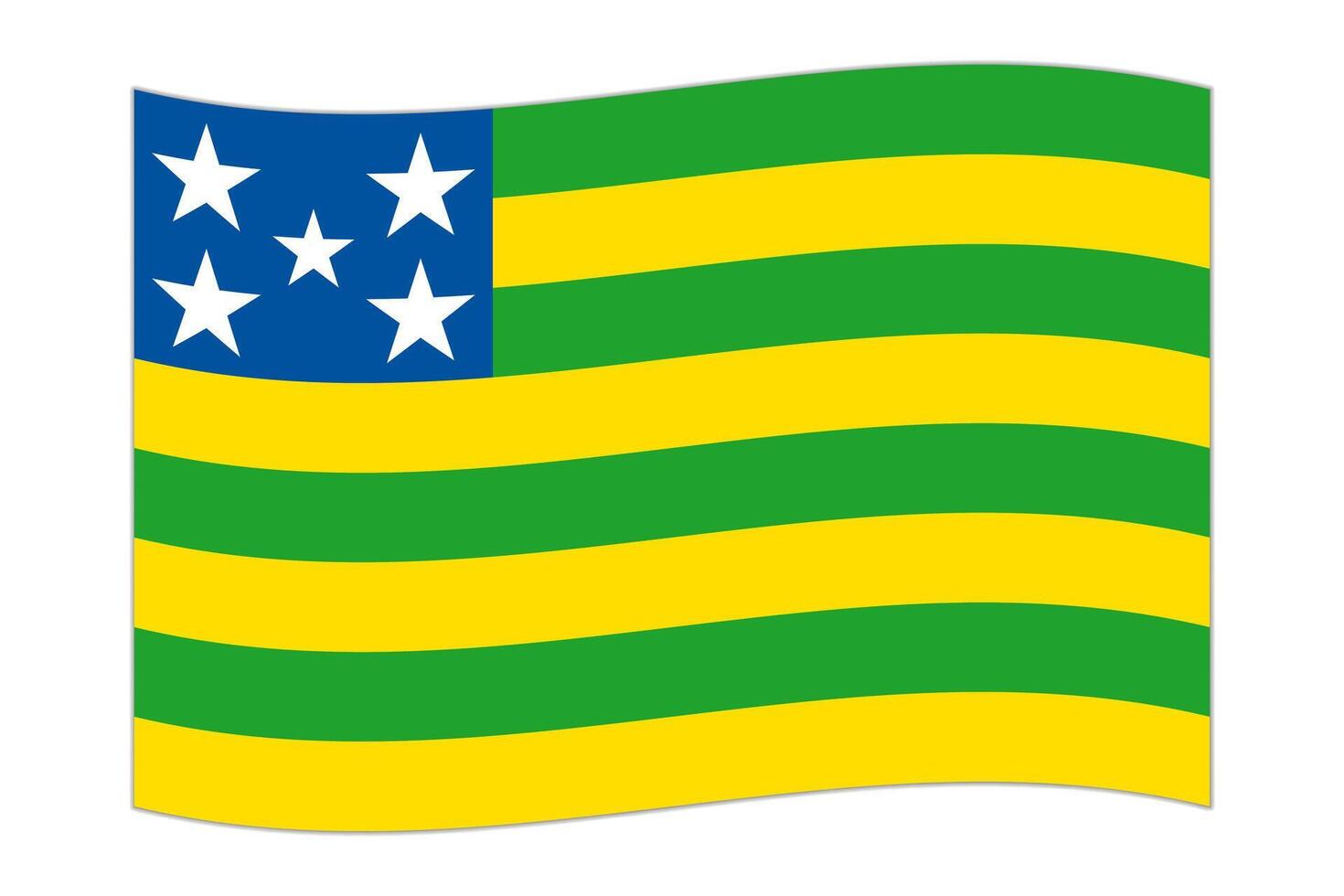 winken Flagge von goias. Vektor Illustration.